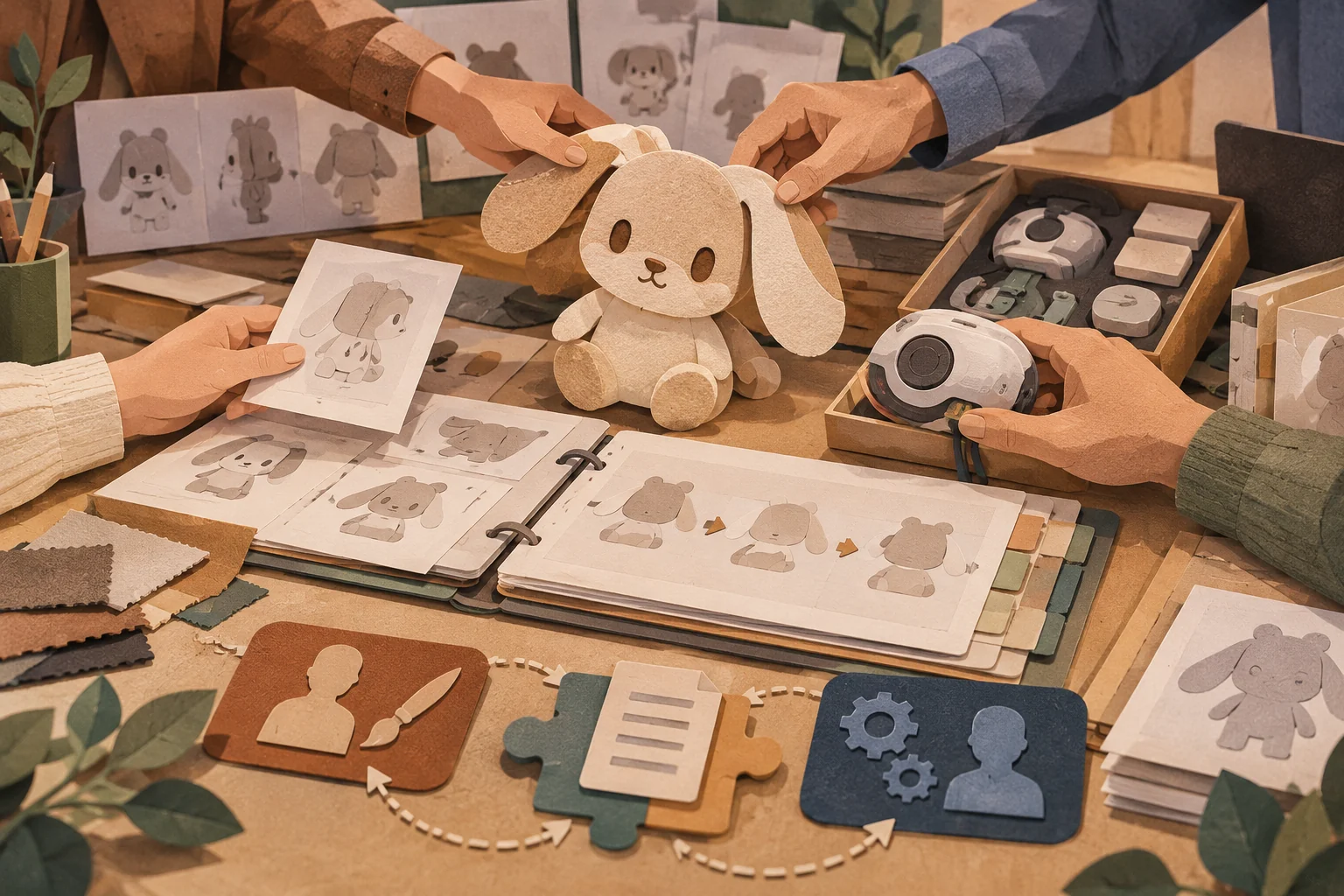 项目分工的AI概念图 非真实产品或实测