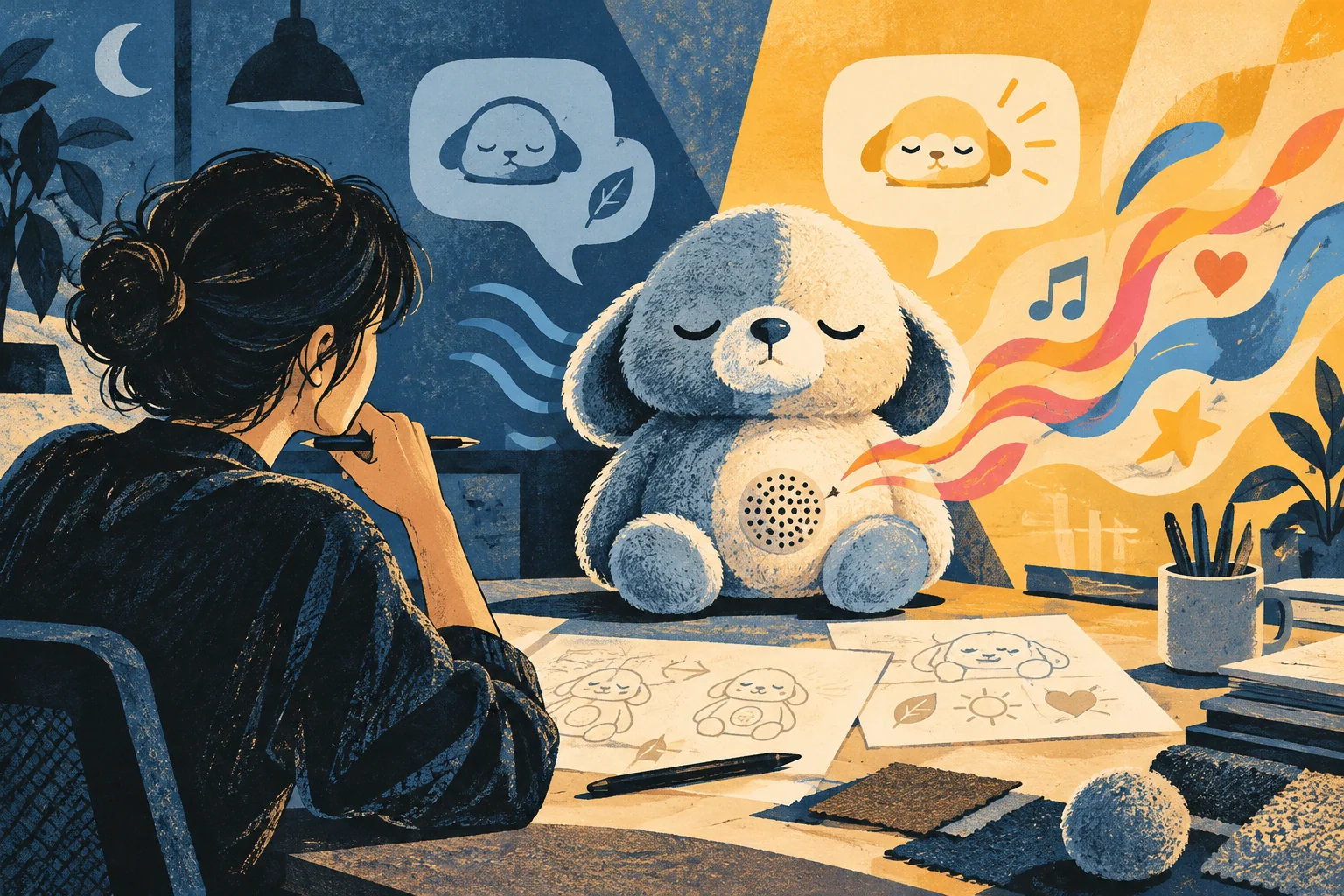 声音与表达主题AI概念图 非真实产品